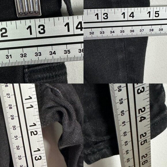 American Eagle Curvy Hi-Rise Jeggings Black Size 2 Short Stretch Denim Minimal - Picture 15 of 15